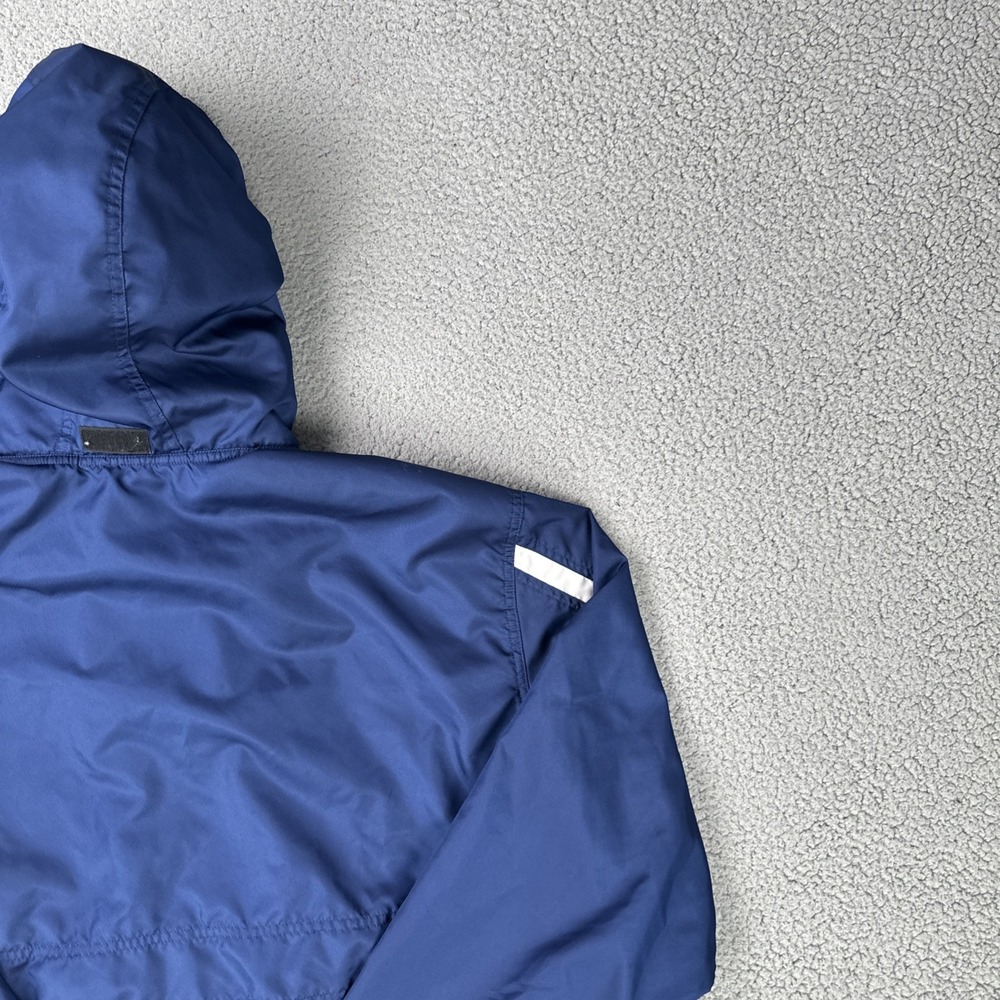 Vintage 90s Nike Windbreaker Jacket Men XL Blue 1/2 Zip Anorak Mesh Lined - Picture 13 of 16